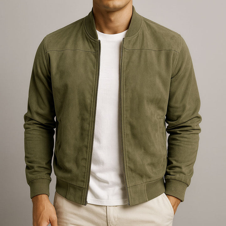 Nico – Timeless Genuine Suede Bomber Jacket