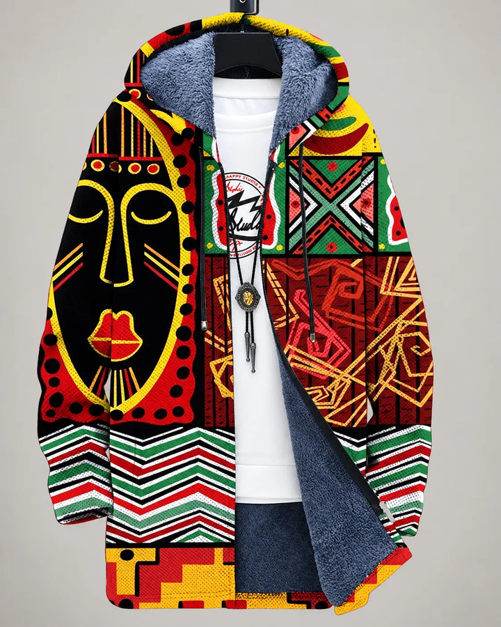 Amara Heritage Art-Print Hooded Jacket