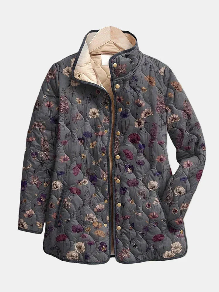Niva | Vintage Floral Print Quilted Jacket