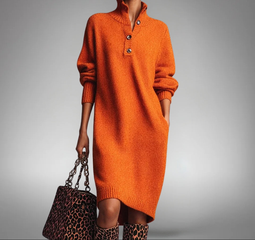Caroline | Sophisticated Pumpkin Dress