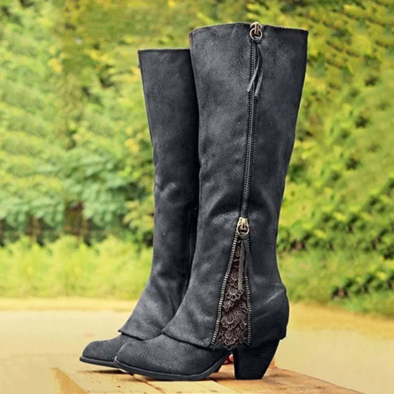 Evie | Feminine Lace Western Boots