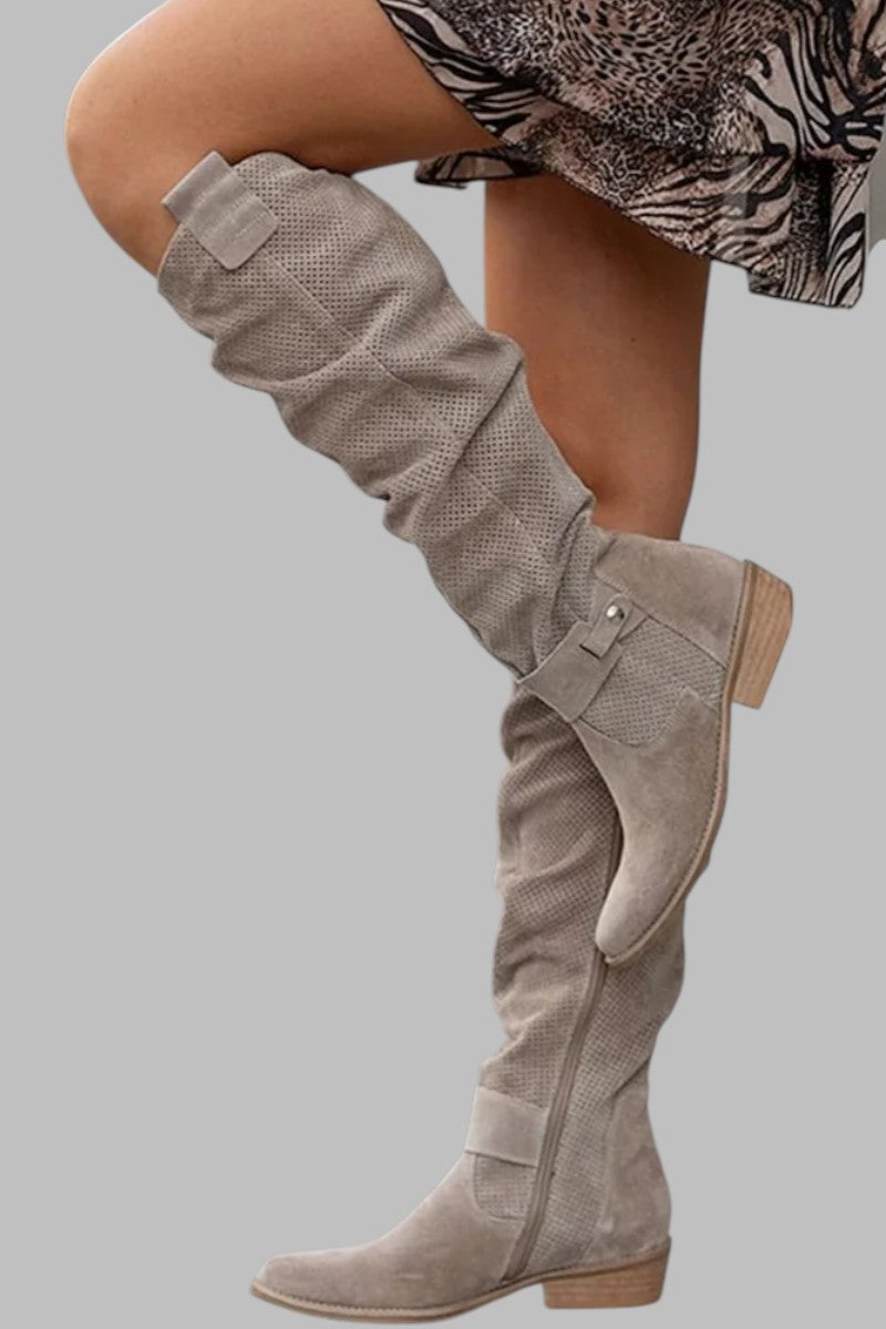 Bella | Elegant Suede Slouch Boot
