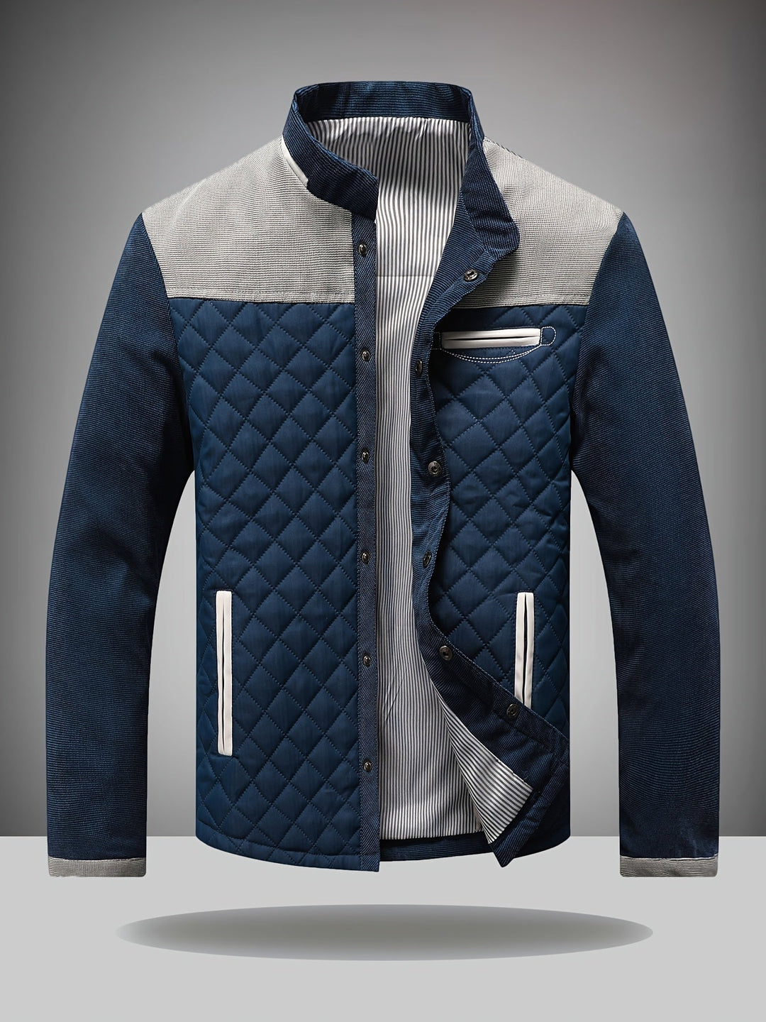 Wyatt - Quilted Stand Collar Jacket