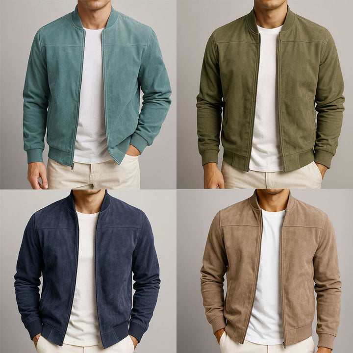 Nico – Timeless Genuine Suede Bomber Jacket