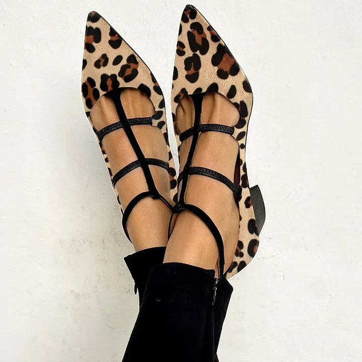 Franca™ | Heeled Shoes with Leopard Strap