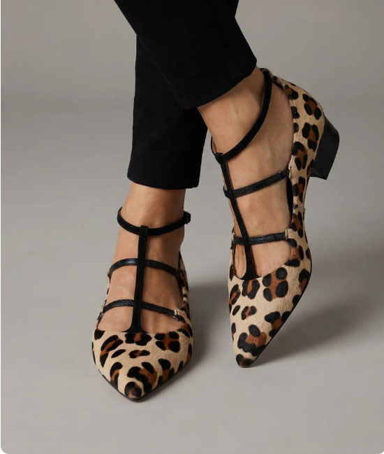 Franca™ | Heeled Shoes with Leopard Strap