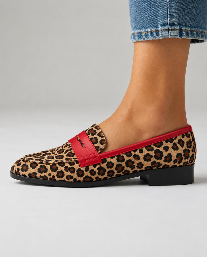 Geneva | Leopard Print Loafers