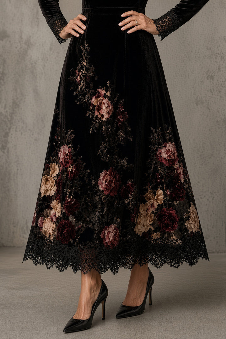 Lucienne | Romantic Velvet Dress