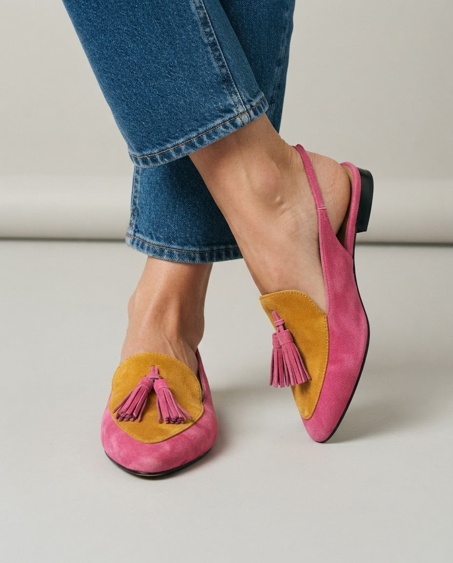 Elena™ | Slingback in Fuchsia and Mustard