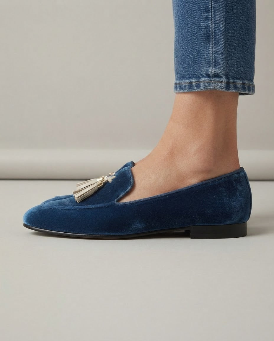 Vittoria™ | Blue Velvet Moccasin