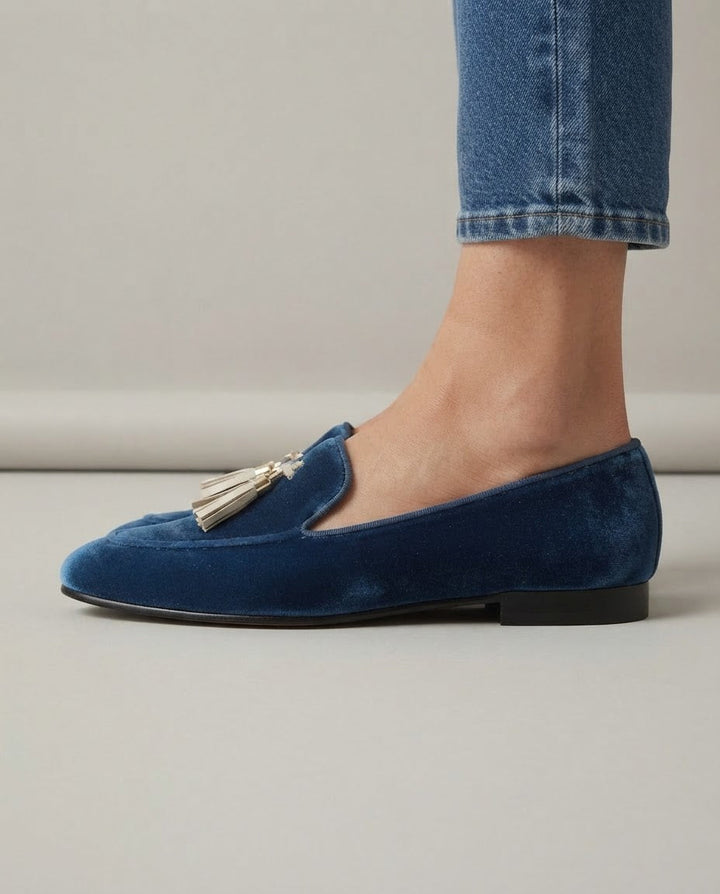 Vittoria™ | Blue Velvet Moccasin