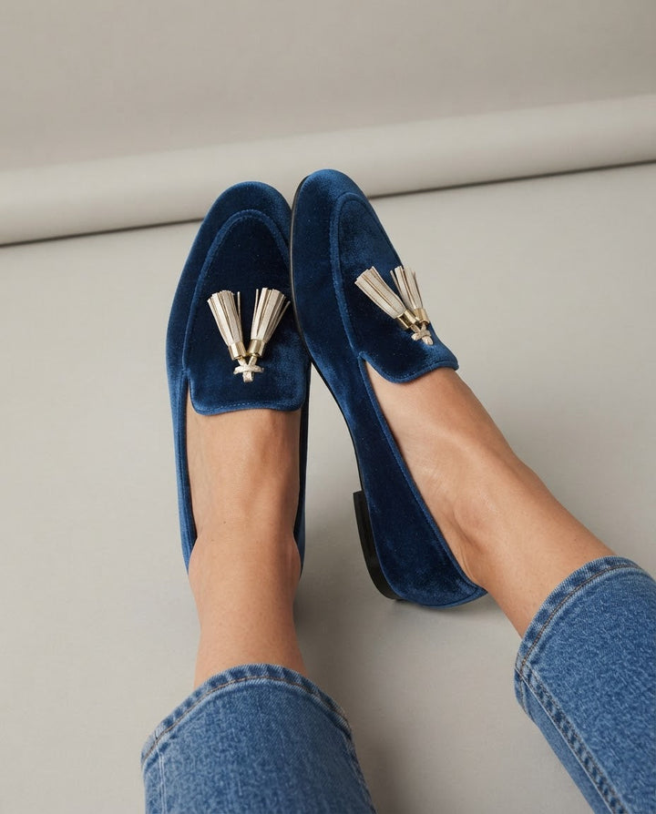 Vittoria™ | Blue Velvet Moccasin