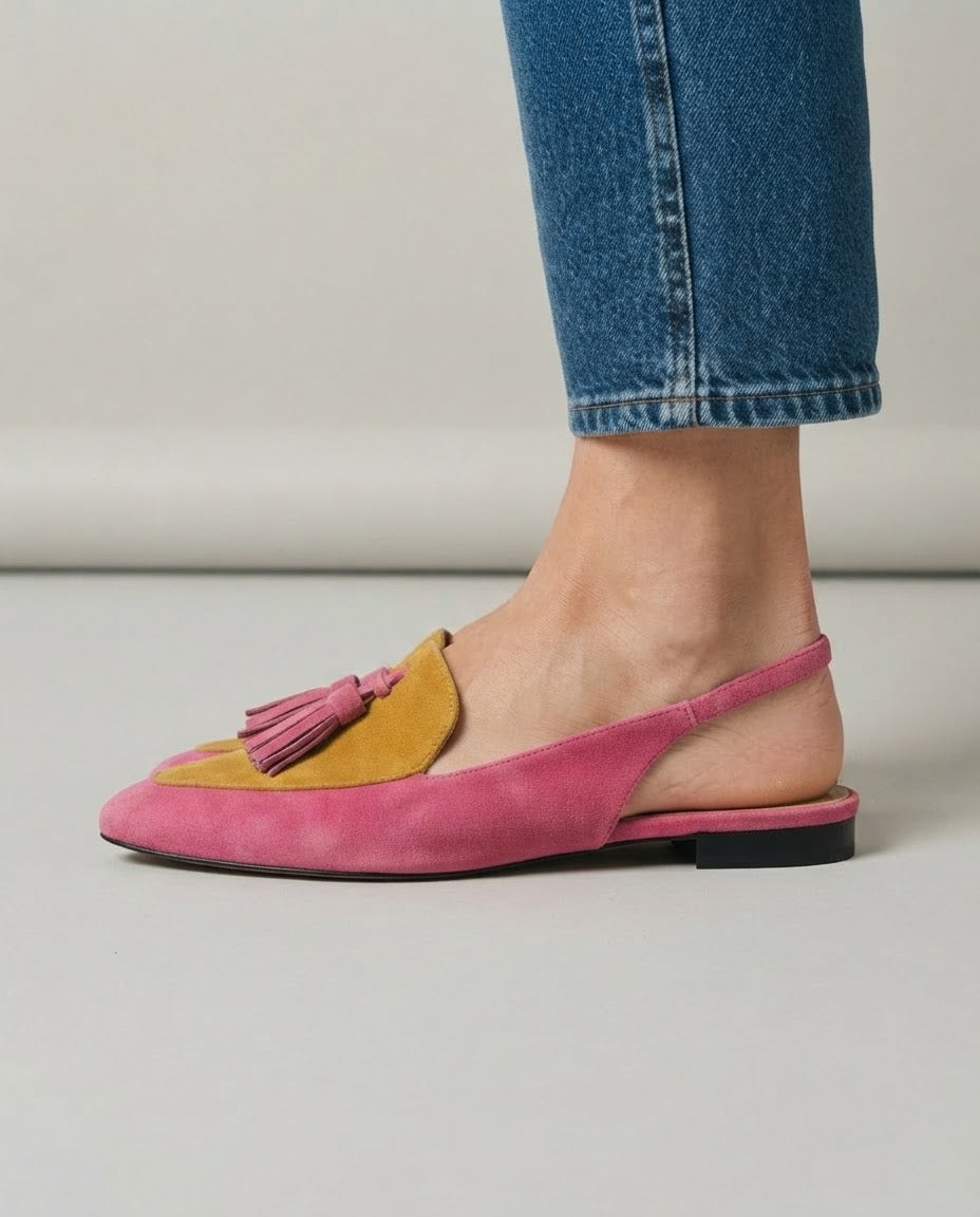 Elena™ | Slingback in Fuchsia and Mustard