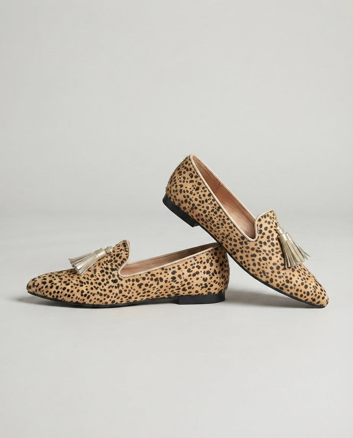 Ginevra™ | Cheetah Moccasin with Light Gold Tassels