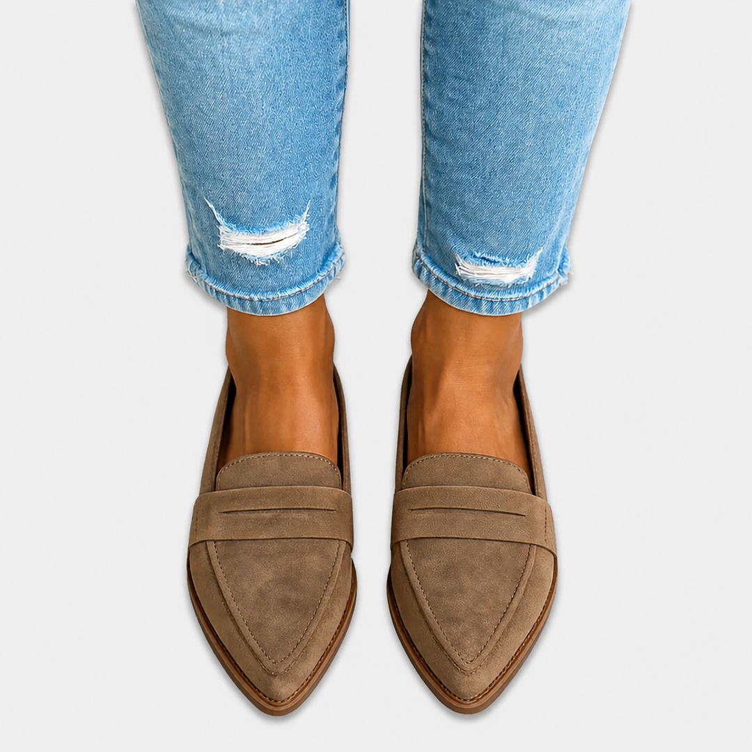 Irene™ | Pointed Toe Loafer Suede