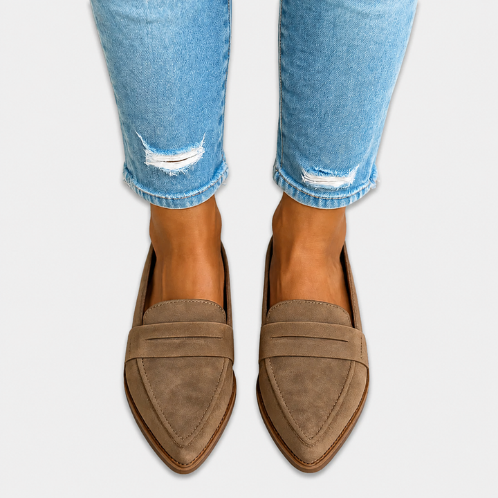 Irene™ | Pointed Toe Loafer Suede