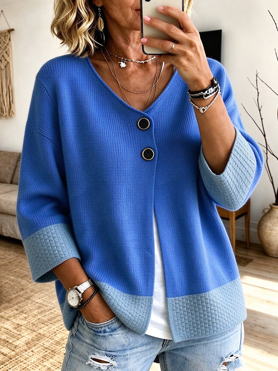 Jennifer | Color-block Knit Cardigan
