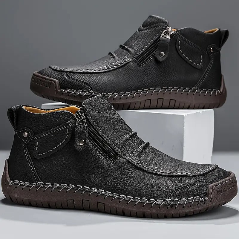Parker Orthopedic Side-Zip Shoe - Black