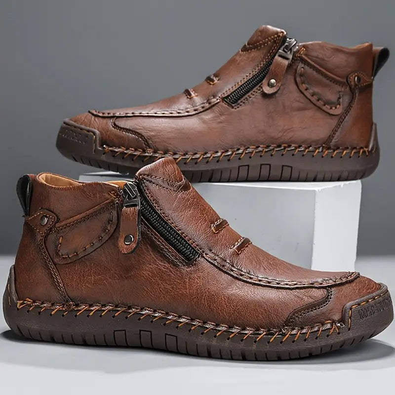Parker Orthopedic Side-Zip Shoe - Brown