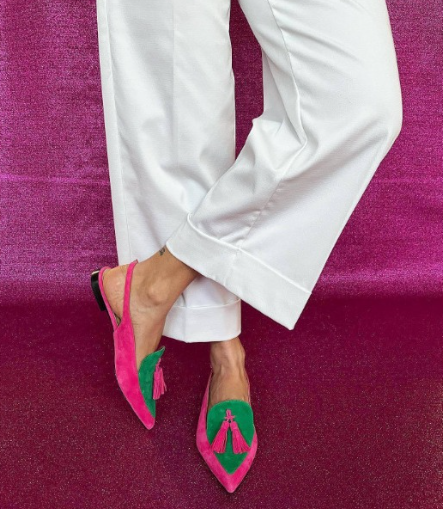 Elena™ | Slingback in Fuchsia and Green