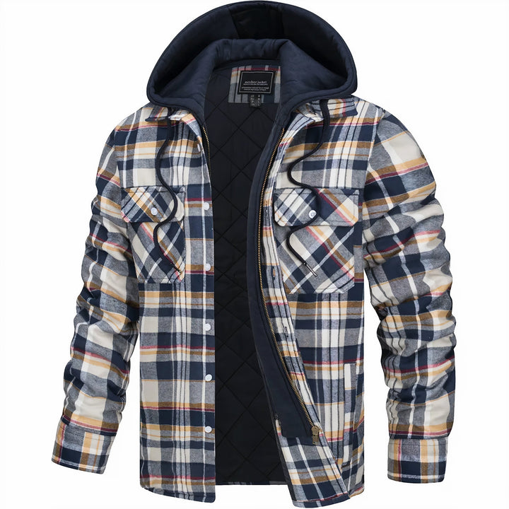 Clayton - Classic Plaid Zip-Up Jacket