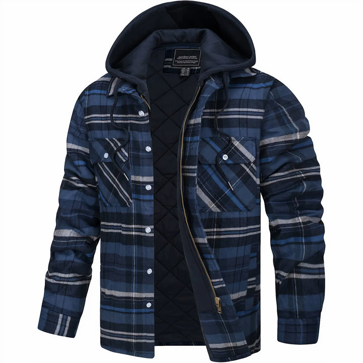 Clayton - Classic Plaid Zip-Up Jacket