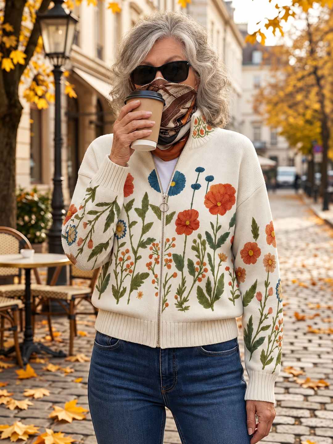 Wrenna™ | Wildflower Meadow Zip Cardigan